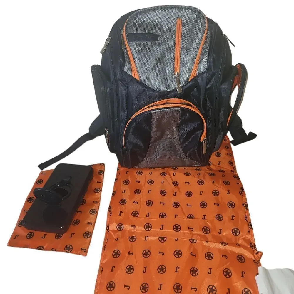 J Is for Jeep Perfect Pockets System Back Pack Diaper Bag ( PreOwned)